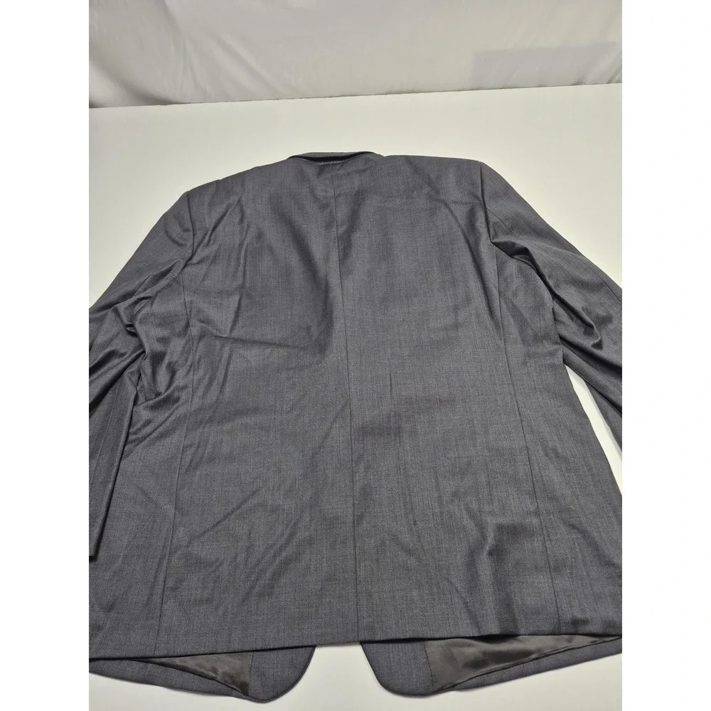 ZINO Suit Mens 52 Gray Wool Super 120s 2 Piece 47x36 Milan Italy NWT FLAW